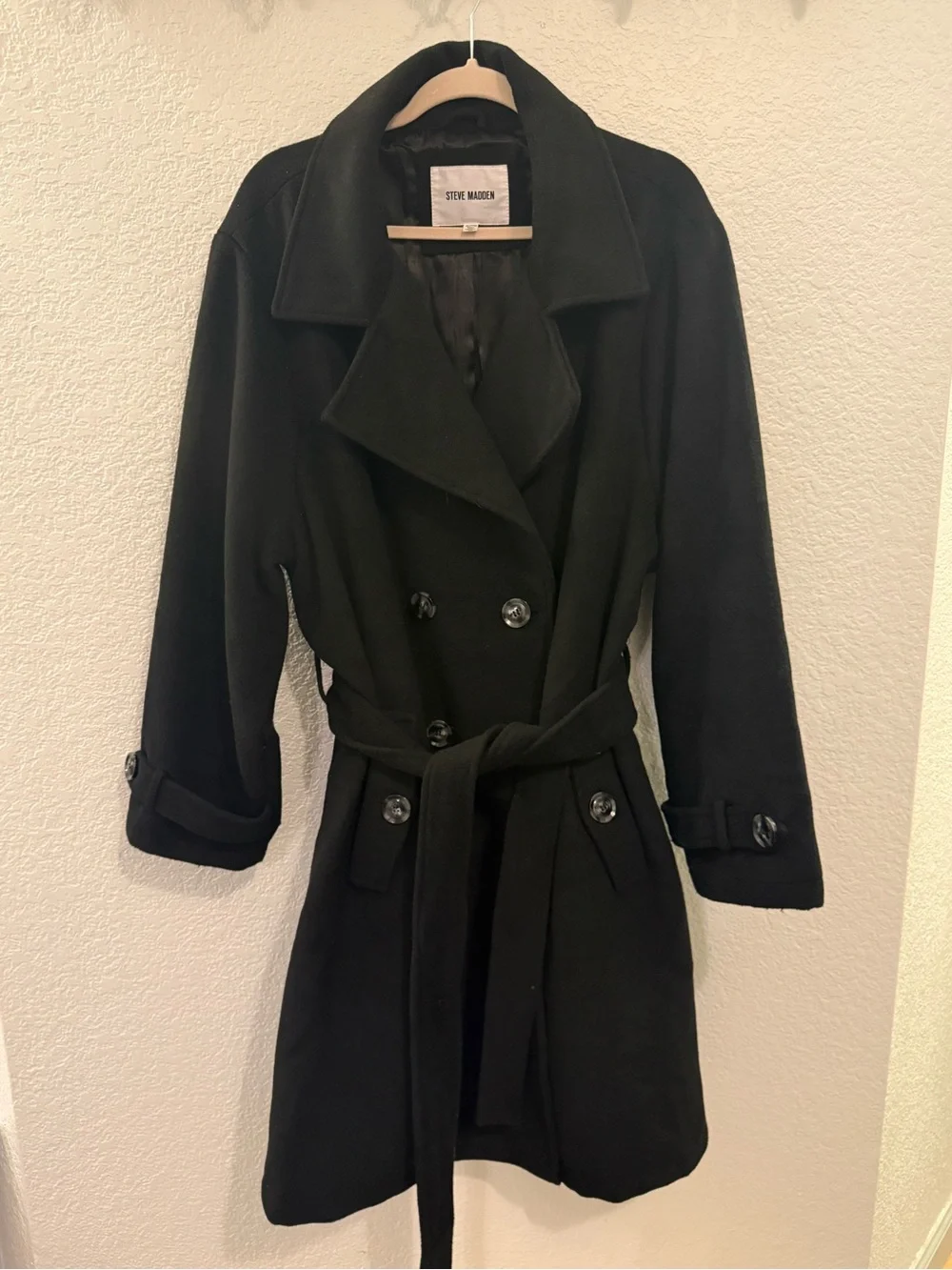 Steve Madden Plus Size Double-Breasted Belted Trench Coat – 3X